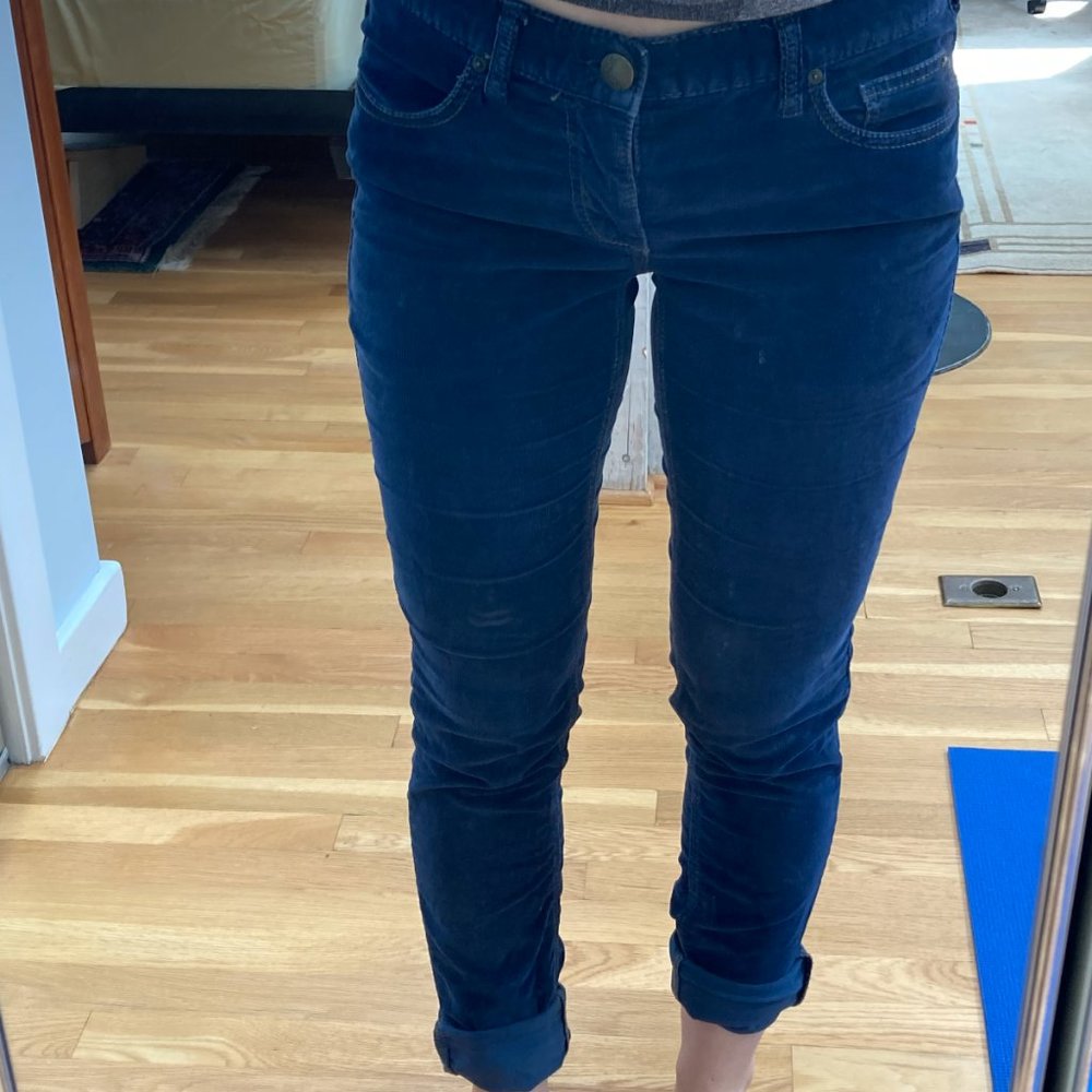 Free People Blue Corduroys 28